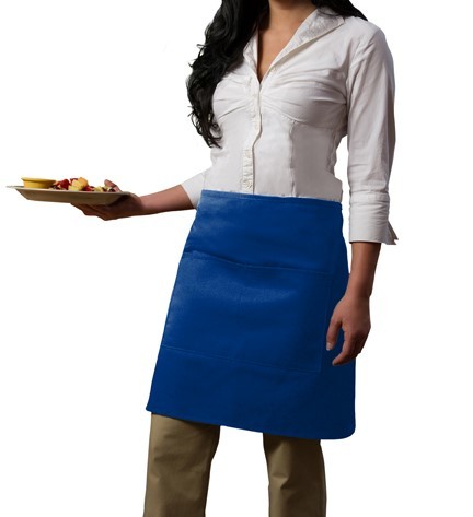 Cobalt Blue Mid Length Waist Aprons